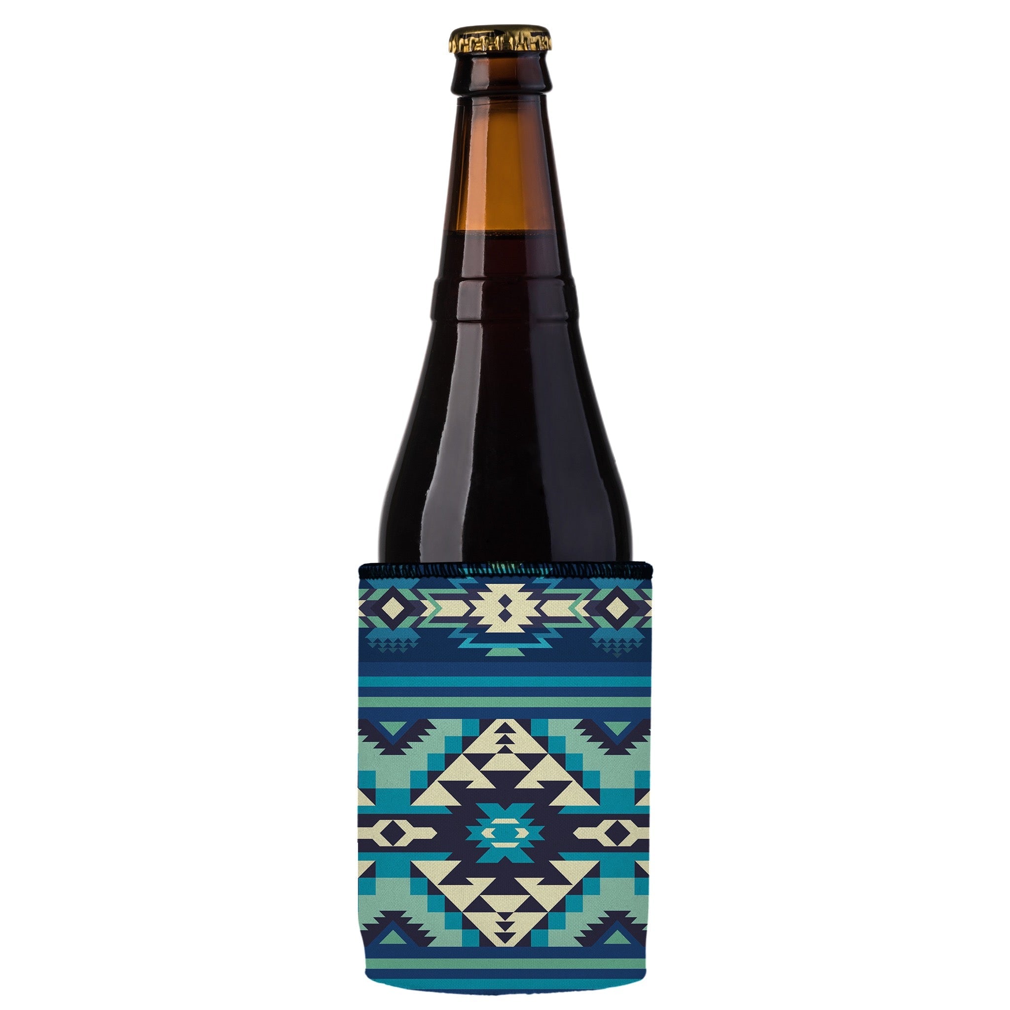 Stubbyz Blue Navajo Rug Stubby Cooler 2-Pack