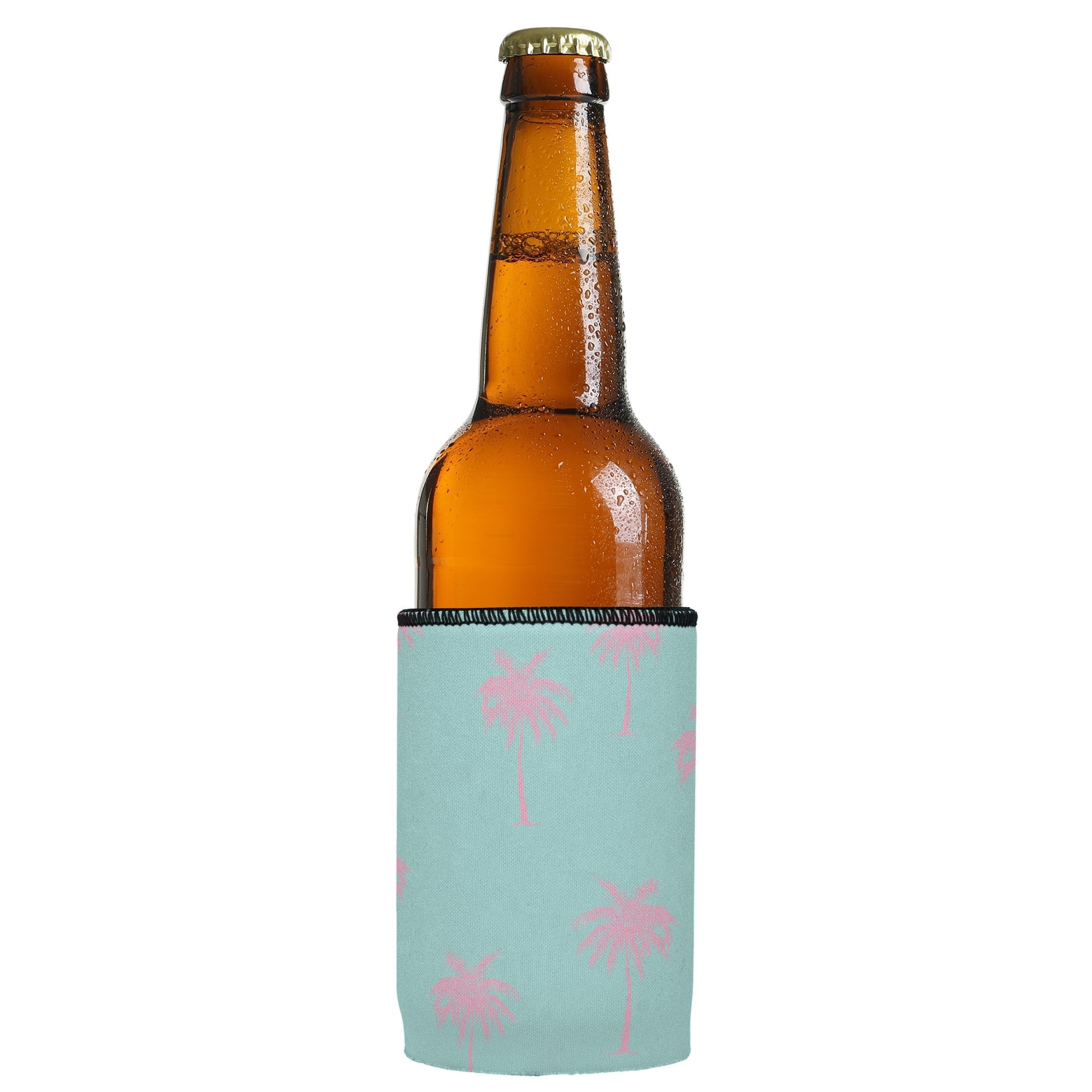 Stubbyz Palm Trees Pink Aqua Stubby Cooler 3-Pack