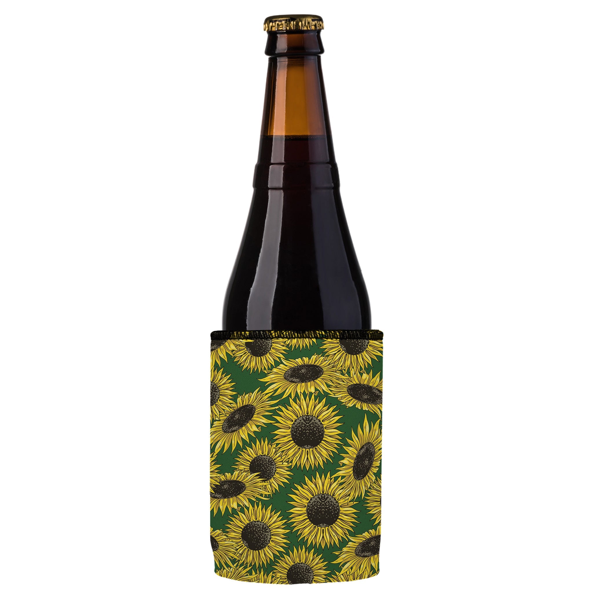 Stubbyz Green Sunflowers Stubby Cooler 2-Pack