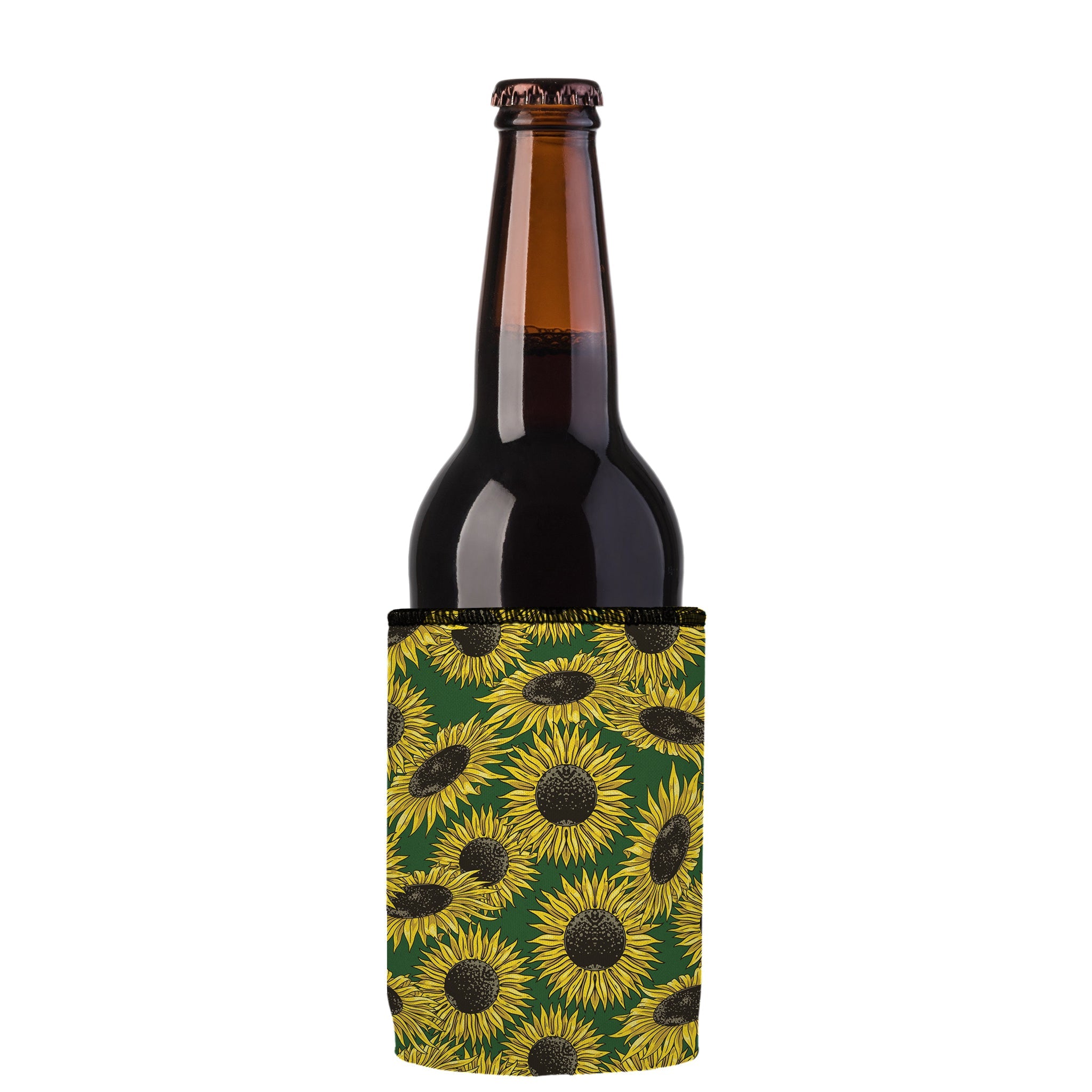 Stubbyz Green Sunflowers Stubby Cooler 2-Pack