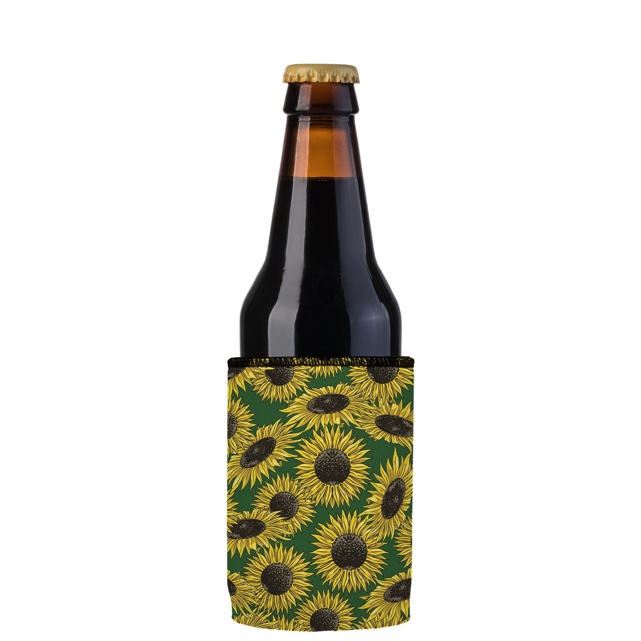 Stubbyz Green Sunflowers Stubby Cooler 2-Pack