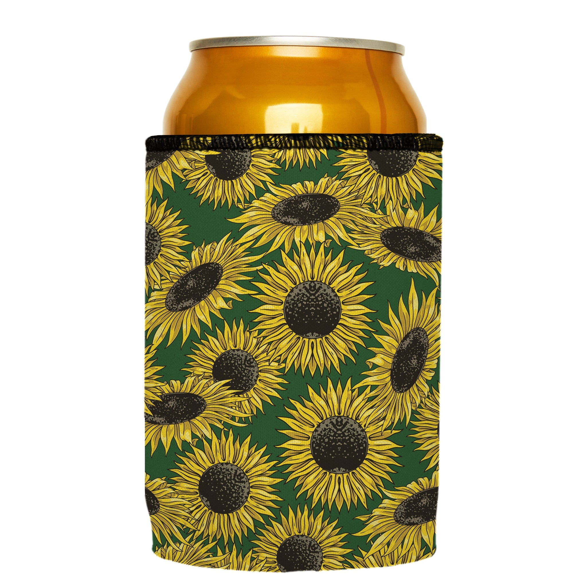 Stubbyz Green Sunflowers Stubby Cooler 2-Pack