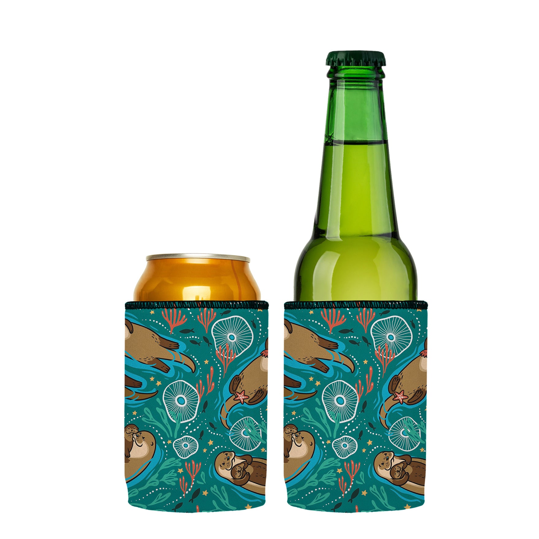 Stubbyz Sea Otters Chillin Stubby Cooler 2-Pack