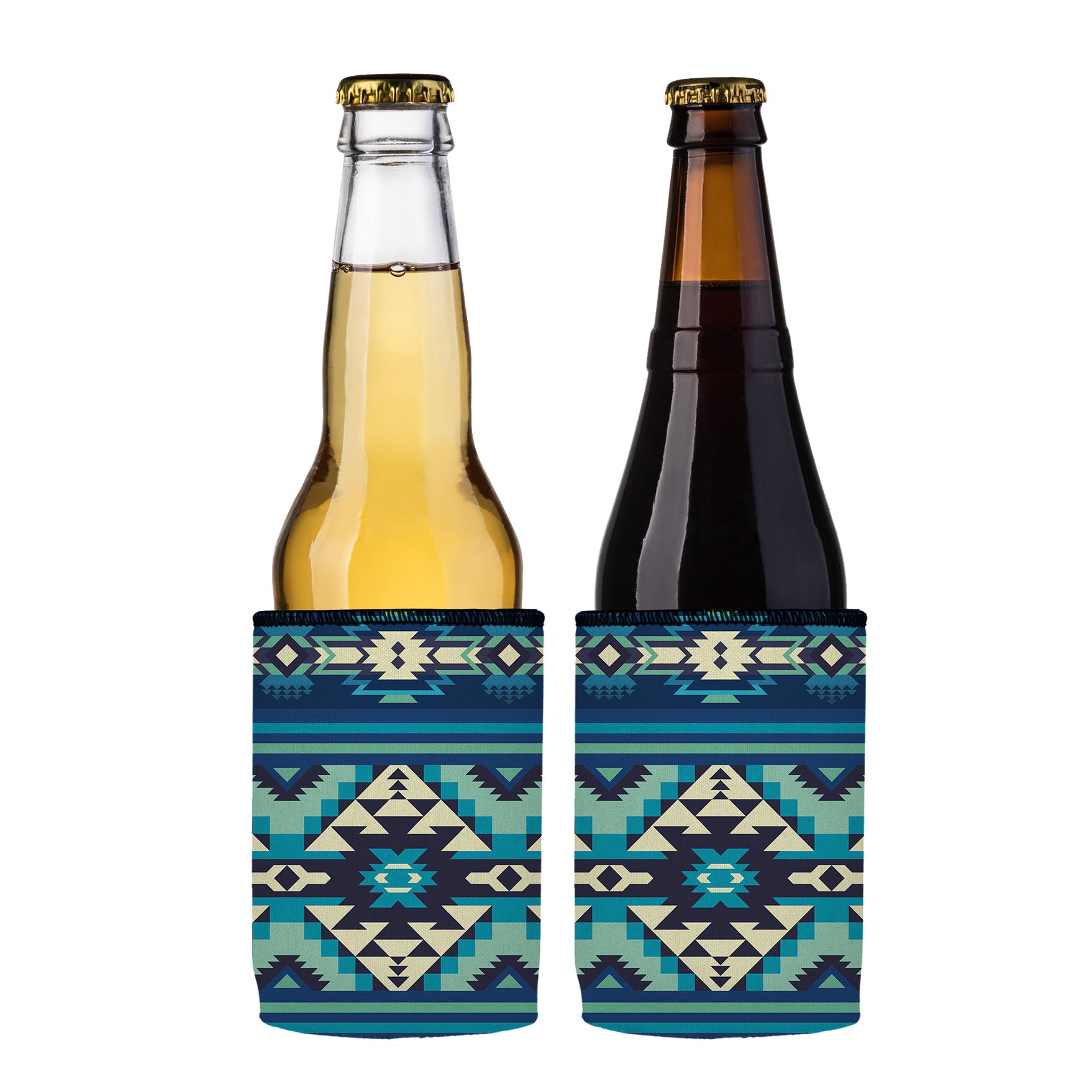 Stubbyz Blue Navajo Rug Stubby Cooler 2-Pack