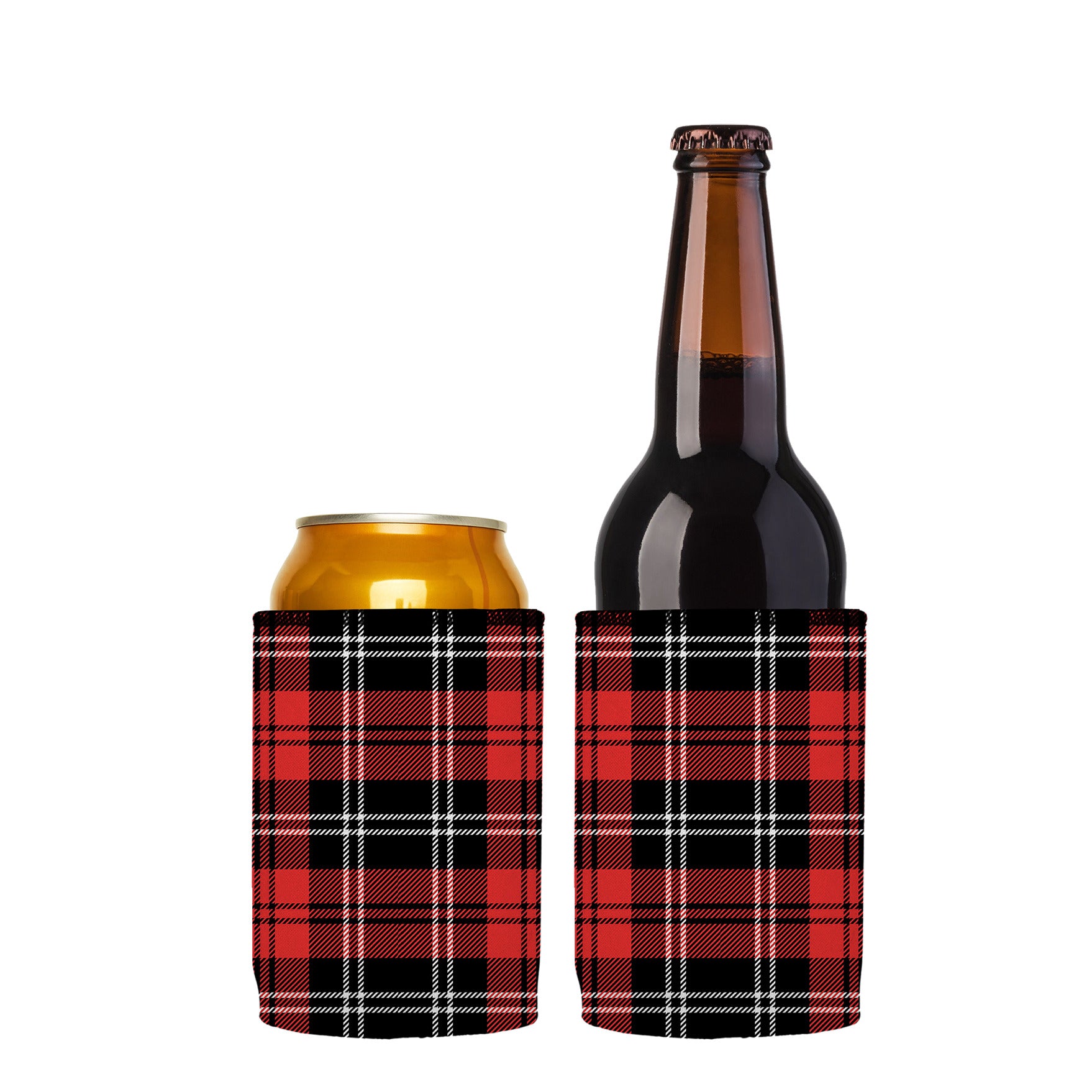 Stubbyz Scottish Tartan Plaid Stubby Cooler 2-Pack