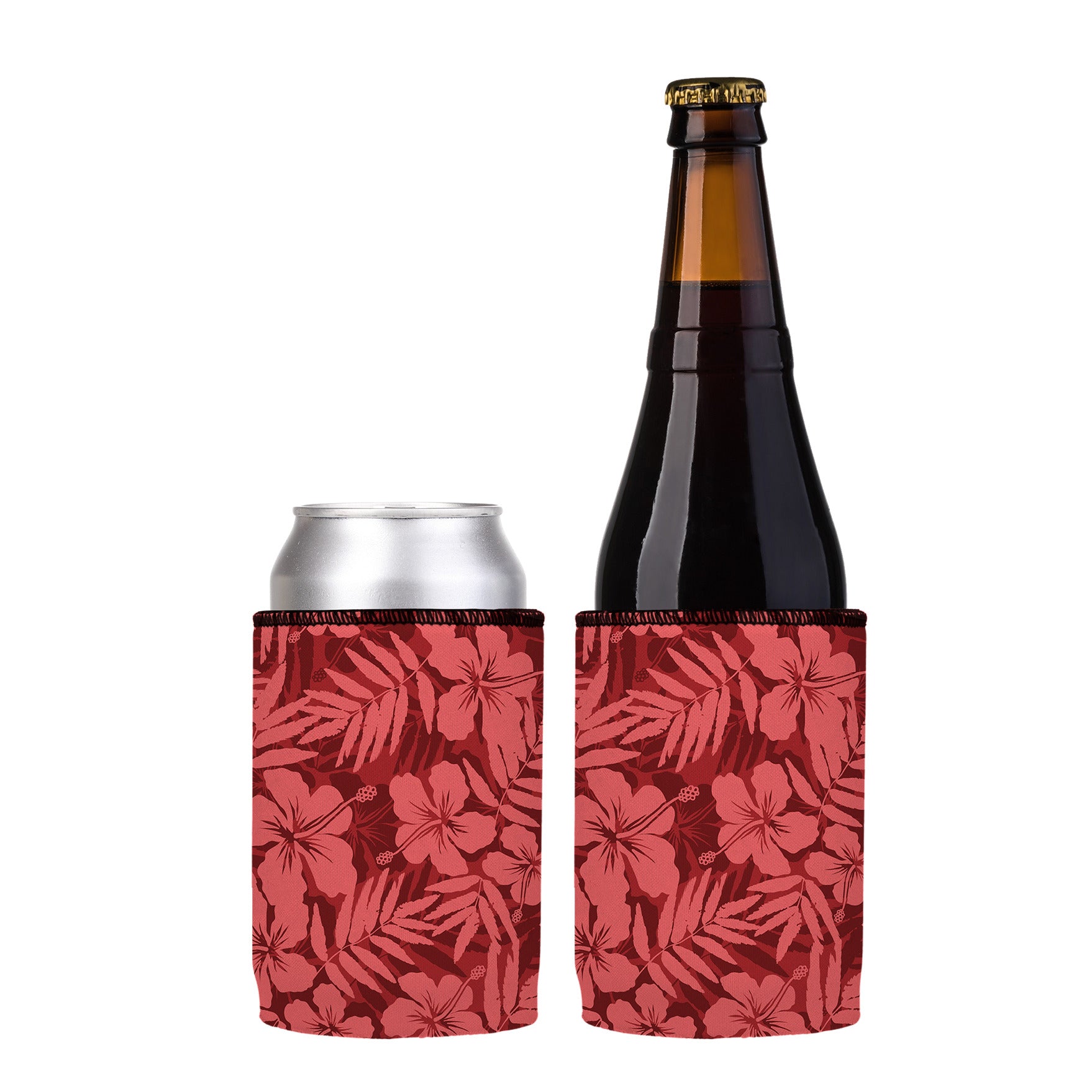 Stubbyz Hibiscus Red Stubby Cooler 2-Pack
