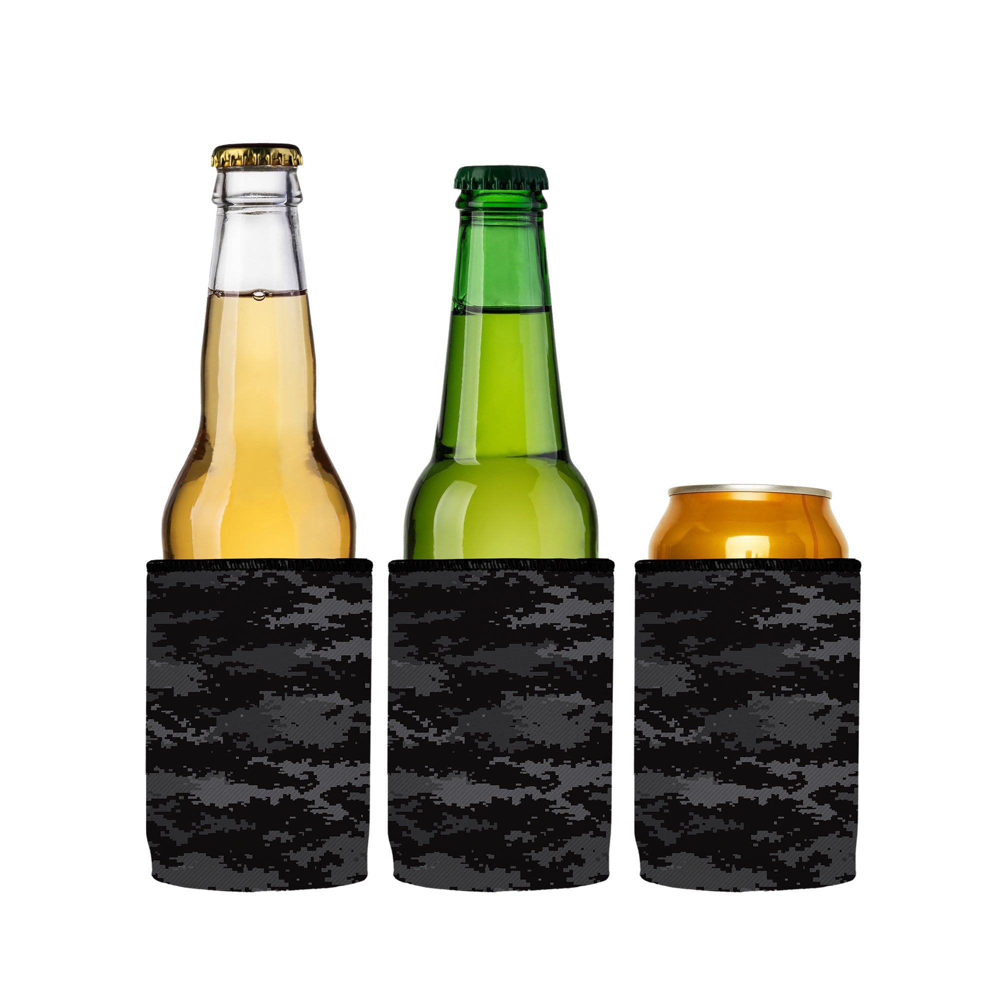 Stubbyz Digital Pixel Black Camo Stubby Cooler 3-Pack