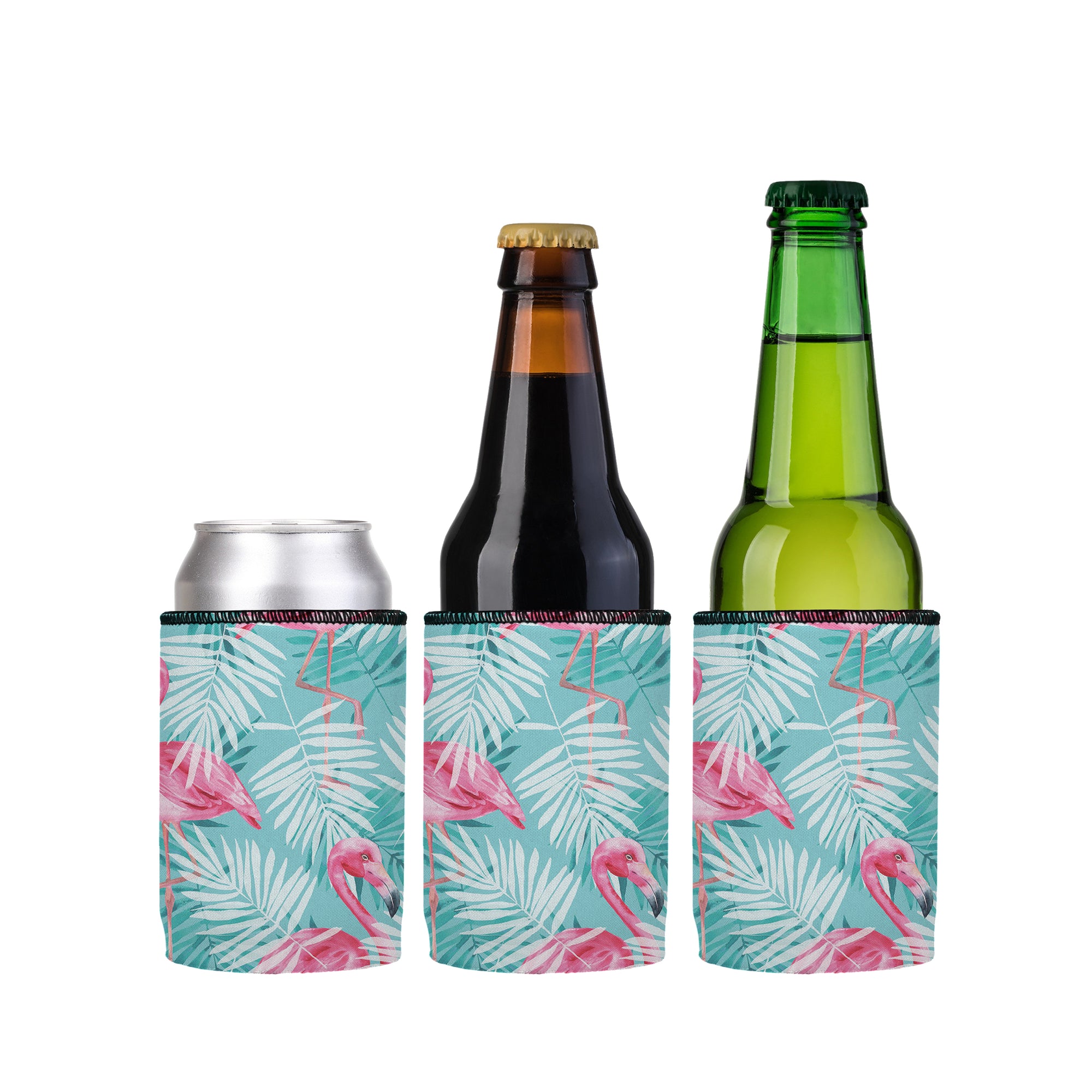 Stubbyz Pink Flamingos Stubby Cooler 3-Pack
