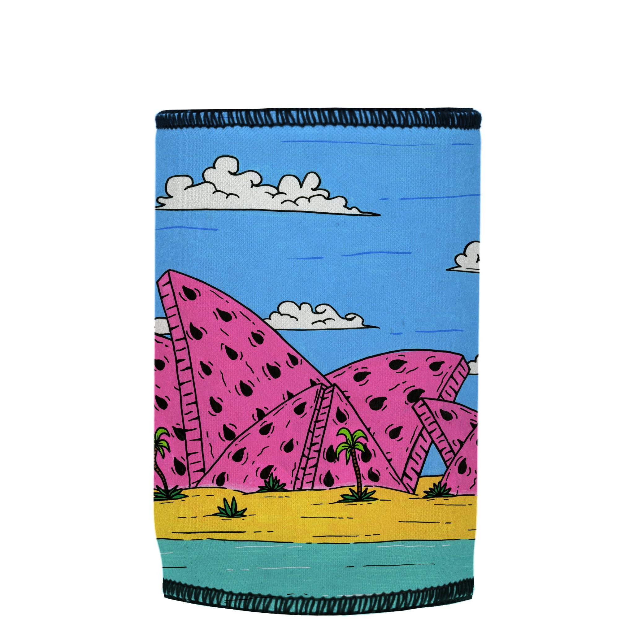 Stubbyz x Mulga Watermelon Opera House Stubby Cooler
