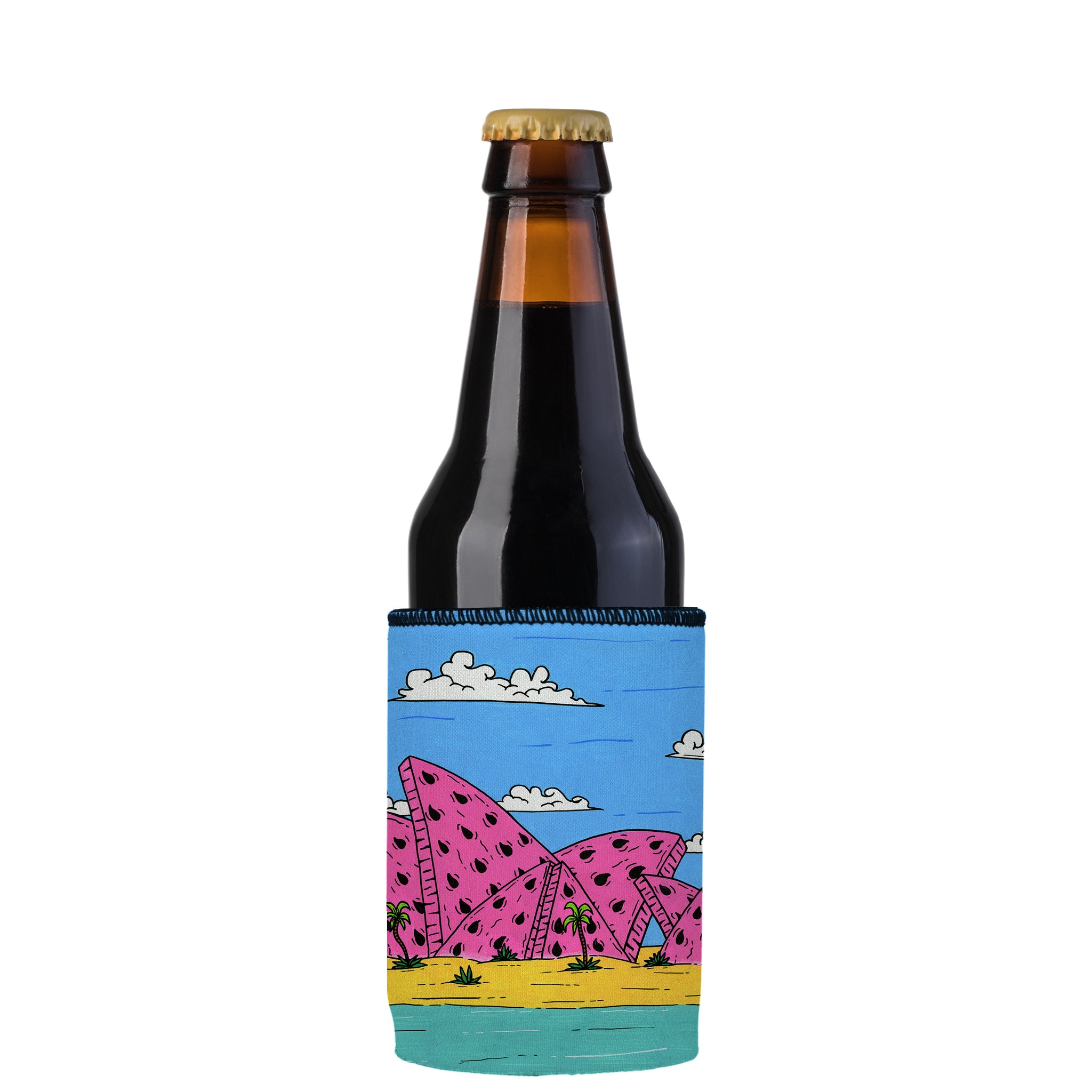 Stubbyz x Mulga Watermelon Opera House Stubby Cooler