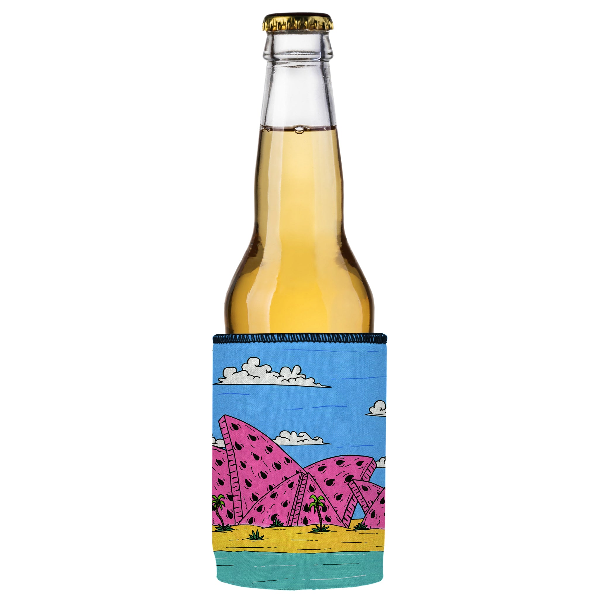 Stubbyz x Mulga Watermelon Opera House Stubby Cooler