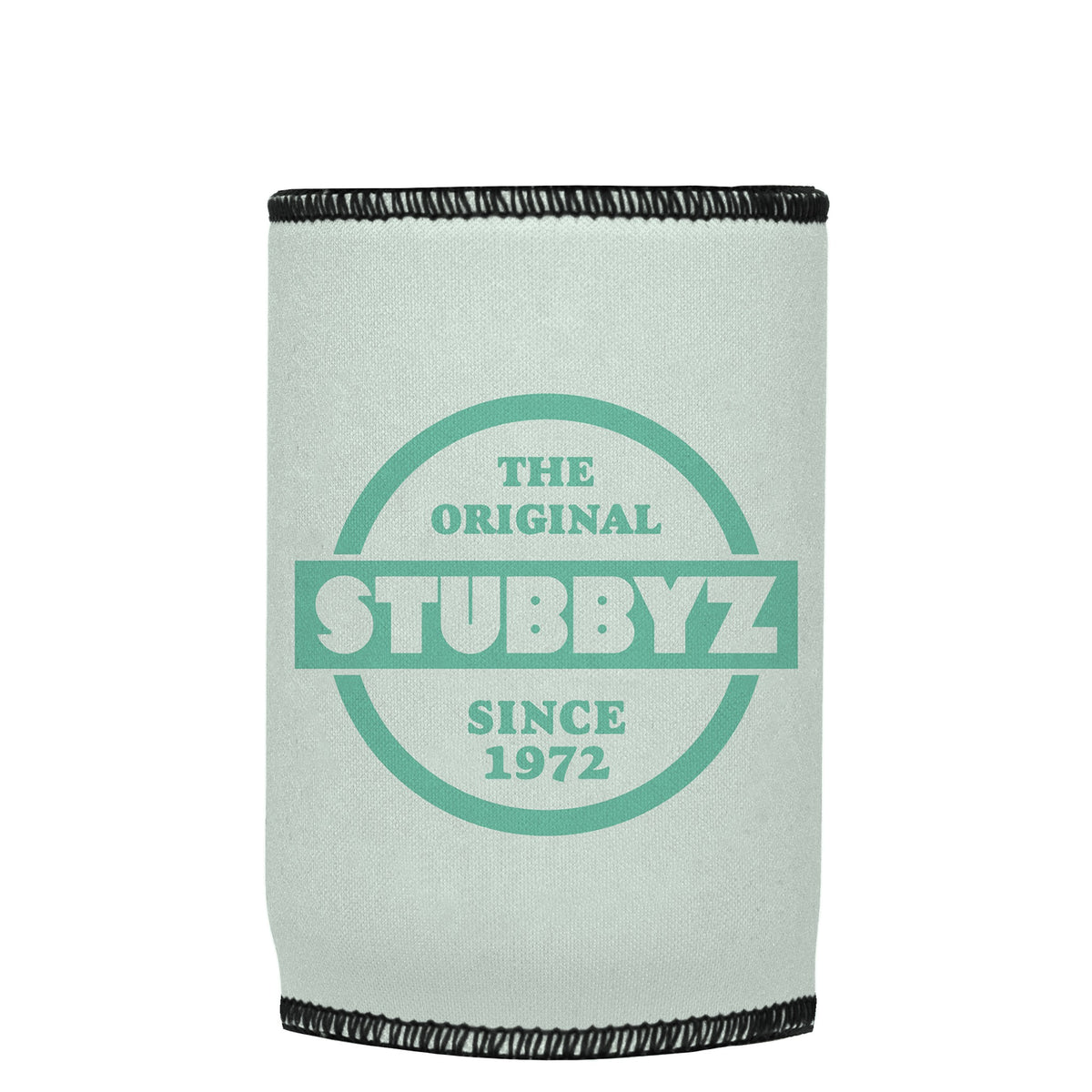 The Original (Mint) Stubbyz One Size baseless stubby cooler, shown flat