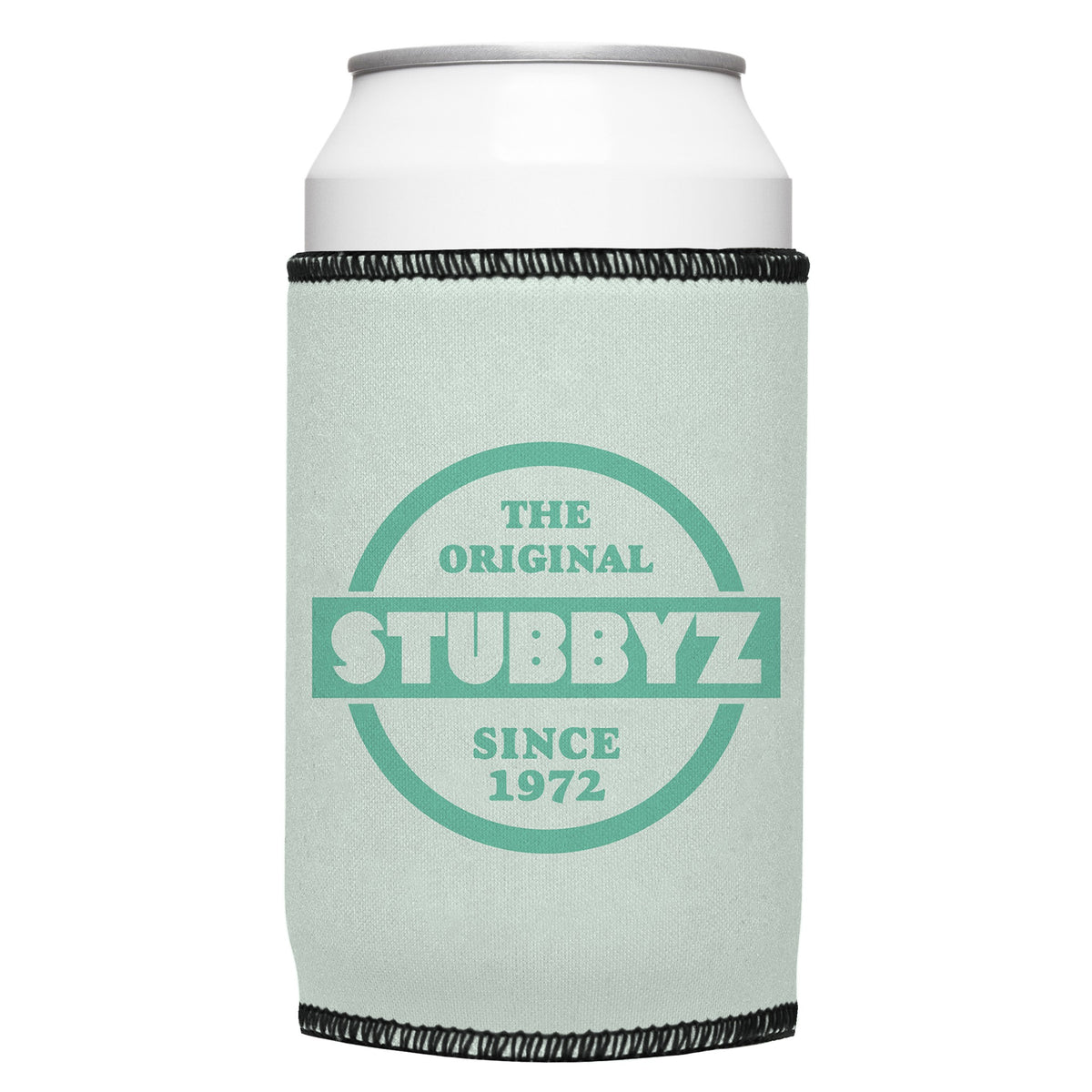 The Original (Mint) Stubbyz One Size cooler on a standard bottle