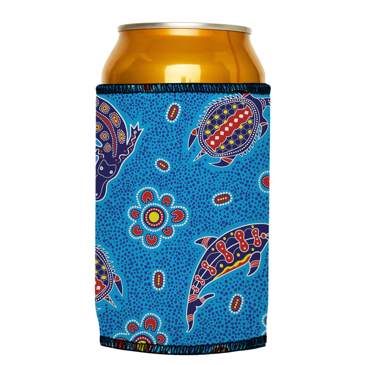 Australian Sea Stubbyz One Size cooler on a standard can