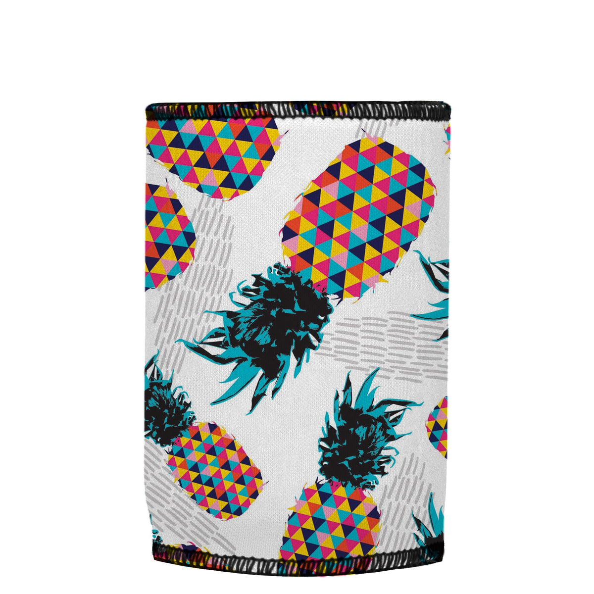 Pineapple Heads Stubbyz One Size baseless stubby cooler, shown flat