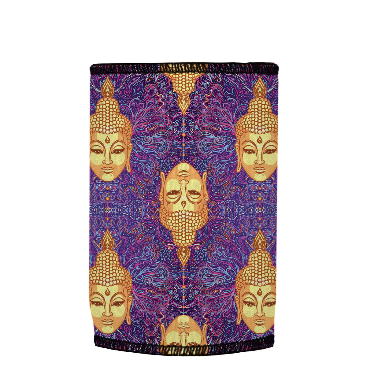 Gautama Buddha Stubbyz One Size baseless stubby cooler, shown flat