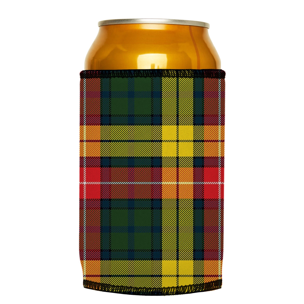Tartan Print Stubbyz One Size cooler on a standard can