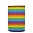 LGBTQ+ Pride Flag Stubbyz One Size baseless stubby cooler, shown flat
