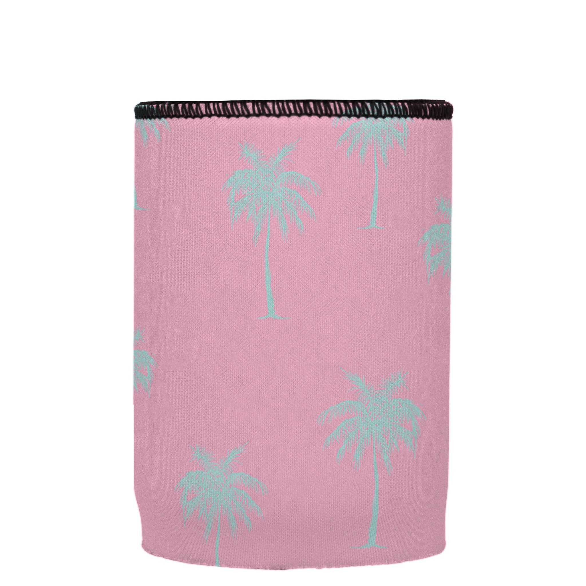 Stubbyz Palm Trees Aqua Pink Stubby Cooler