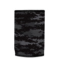 Digital Pixel Black Camo Stubbyz One Size baseless stubby cooler, shown flat
