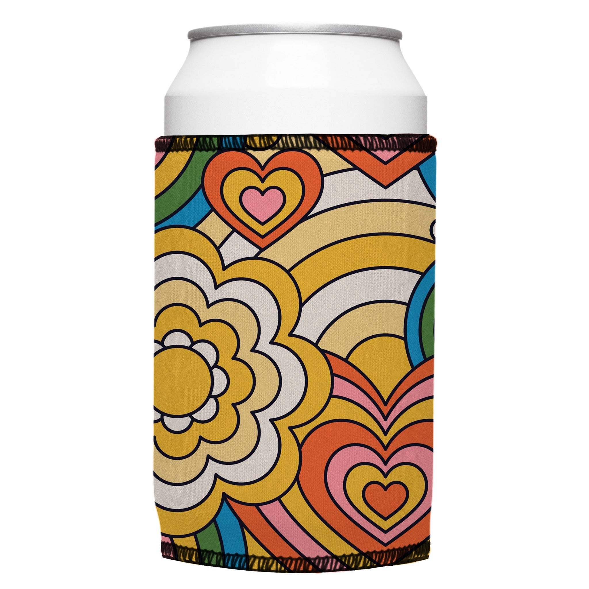 Stubbyz 60s Hearts Stubby Cooler