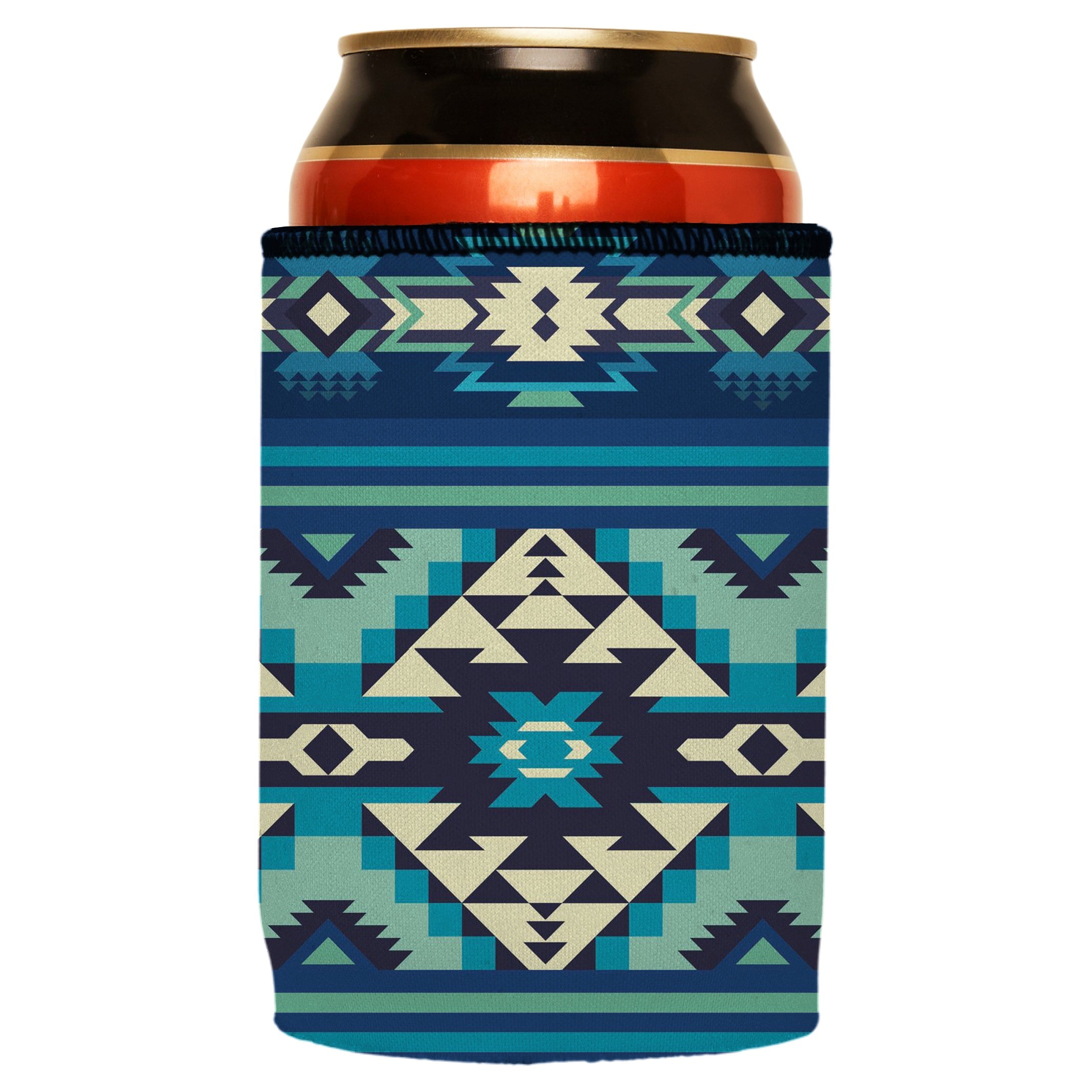 Stubbyz Blue Navajo Rug Stubby Cooler 2-Pack