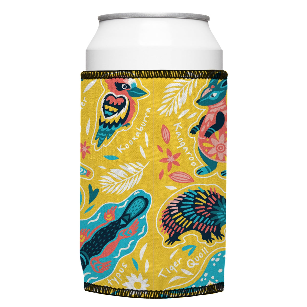 Australian Animals Stubbyz One Size cooler on a standard bottle