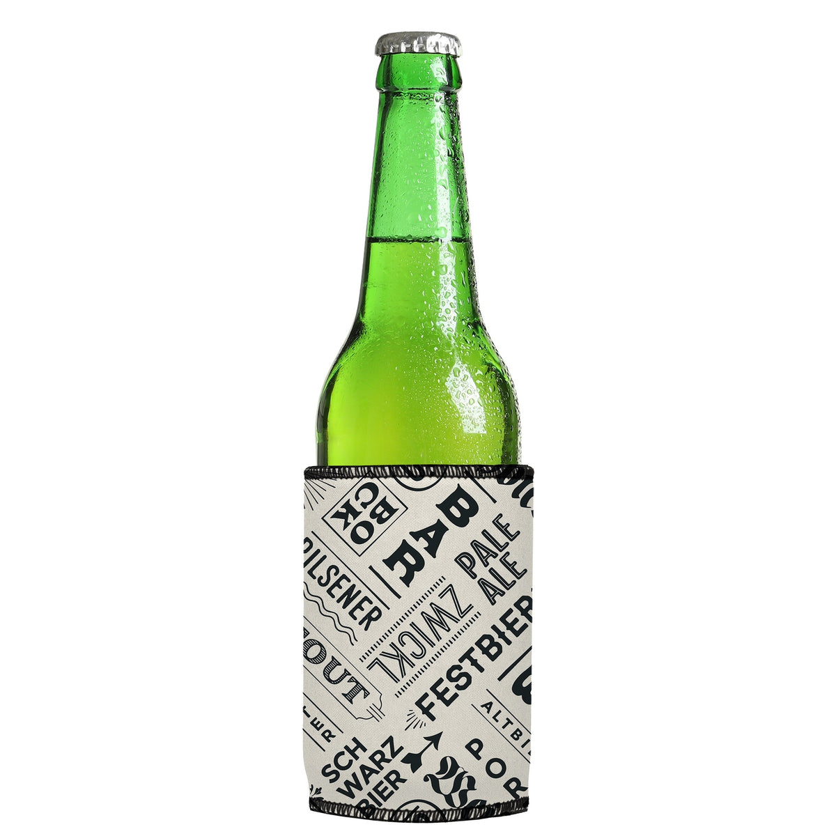 Beer Festival Stubbyz One Size cooler on a slim Euro-style bottle