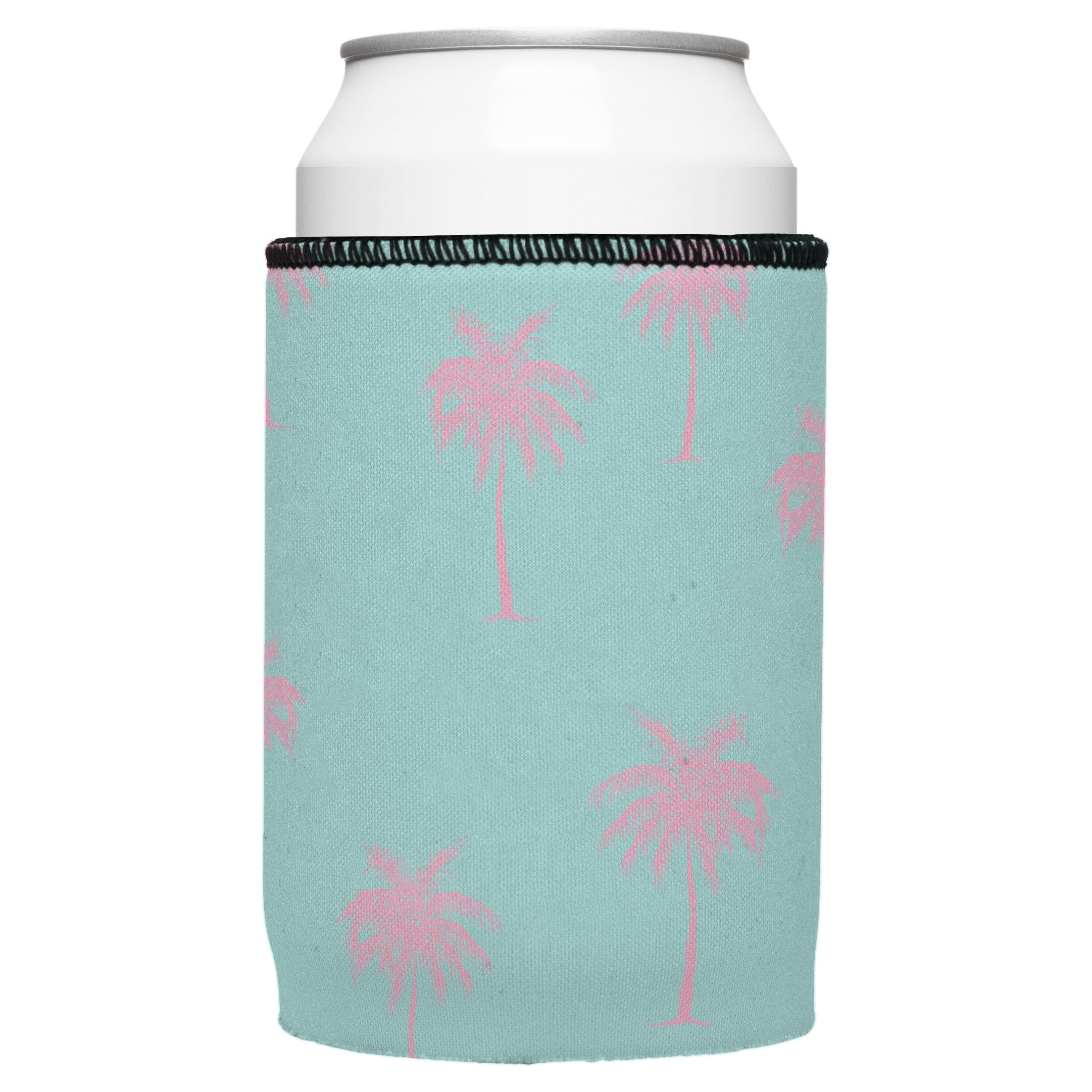 Stubbyz Palm Trees Pink Aqua Stubby Cooler 2-Pack