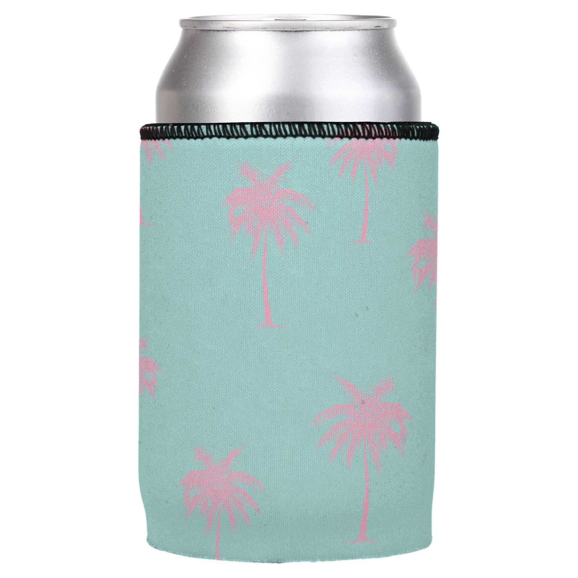 Stubbyz Palm Trees Pink Aqua Stubby Cooler 2-Pack