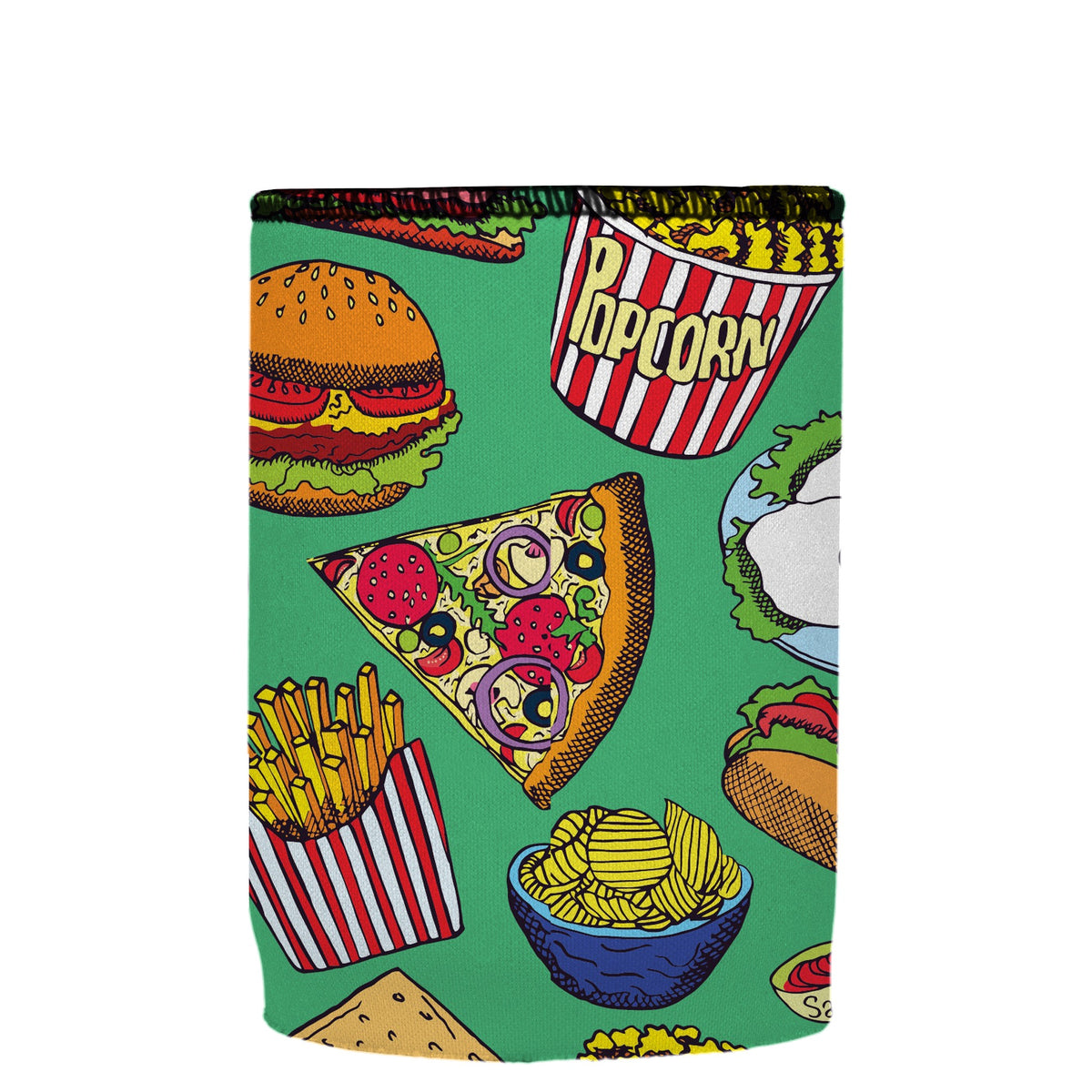 Stubbyz Burgers Junk Food Stubby Cooler, Australian Made by Stubbyz, view 3