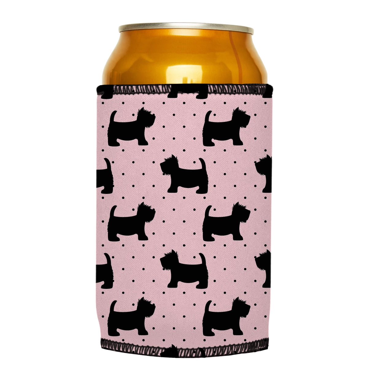 Scottish Terrier Stubbyz One Size cooler on a standard can