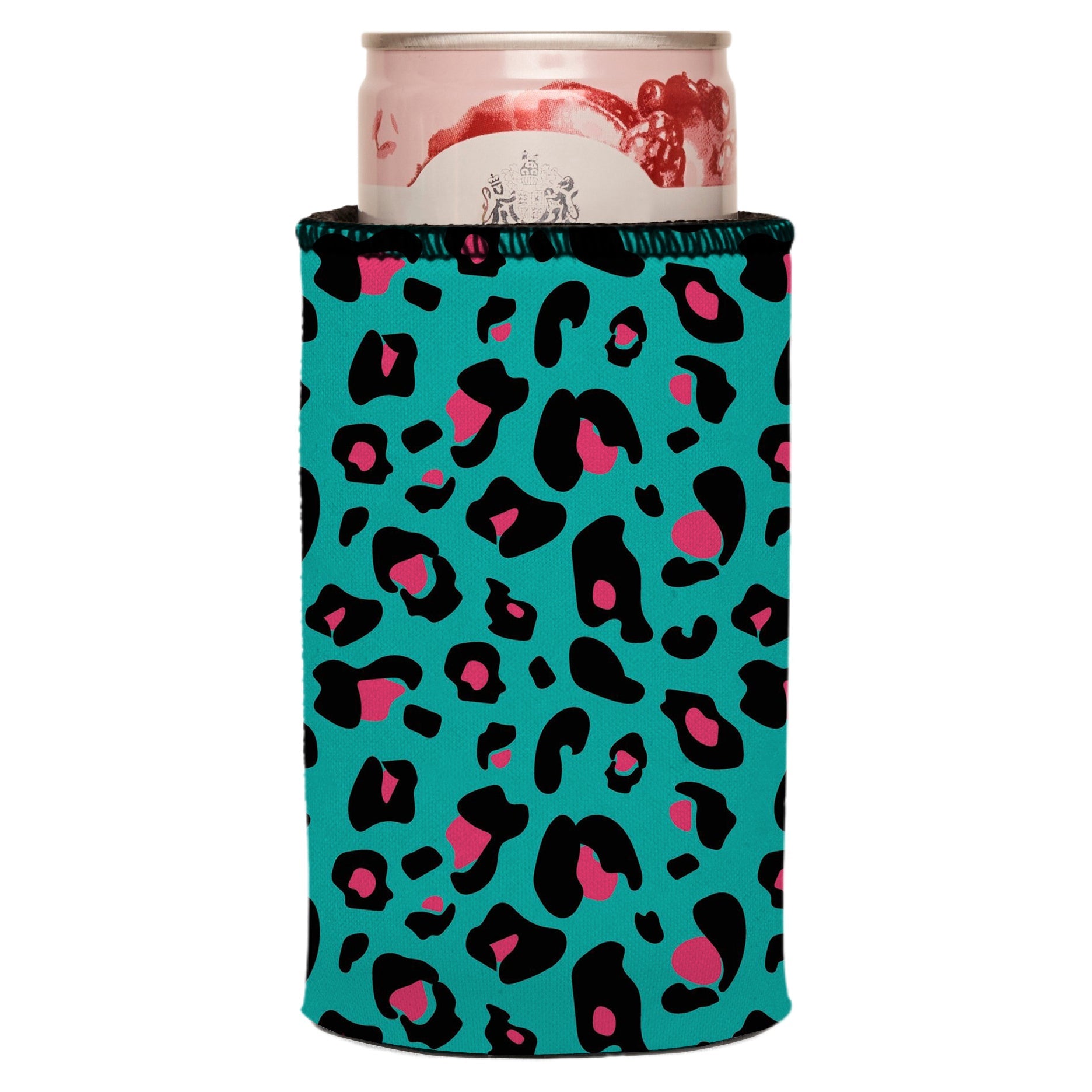 Stubbyz Teal Leopard Pattern Stubby Cooler 2-Pack