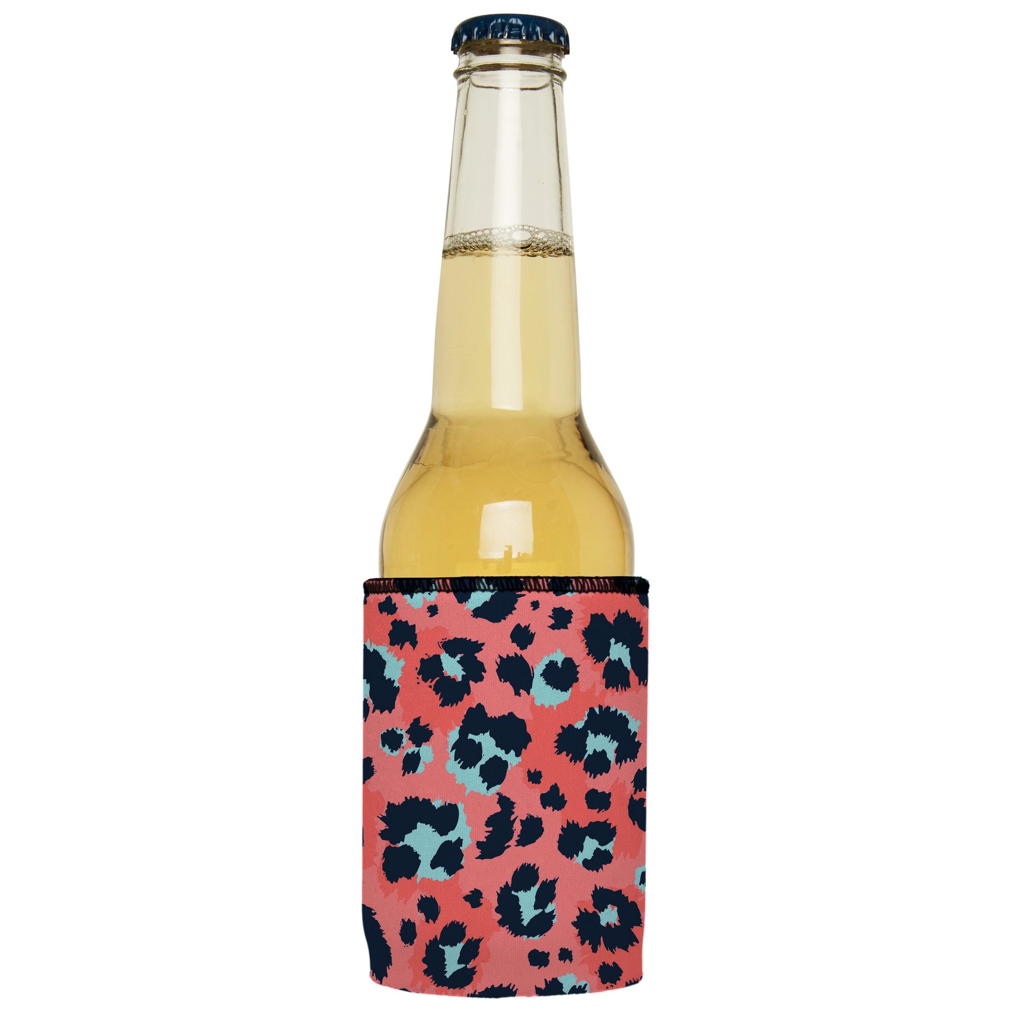 Stubbyz Coral Leopard Print Stubby Cooler 2-Pack