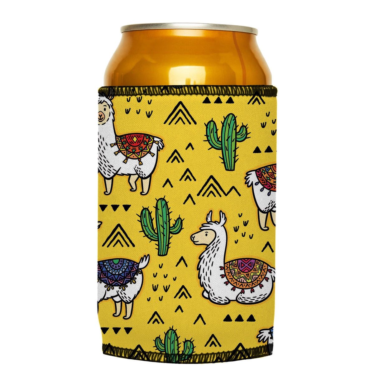 Llamas & Cactus Stubbyz One Size cooler on a standard can