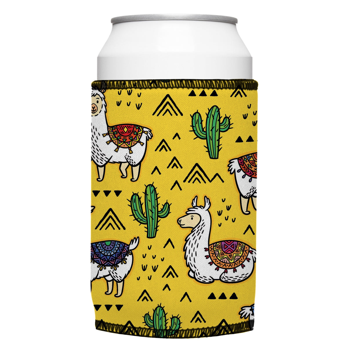 Llamas & Cactus Stubbyz One Size cooler on a standard bottle