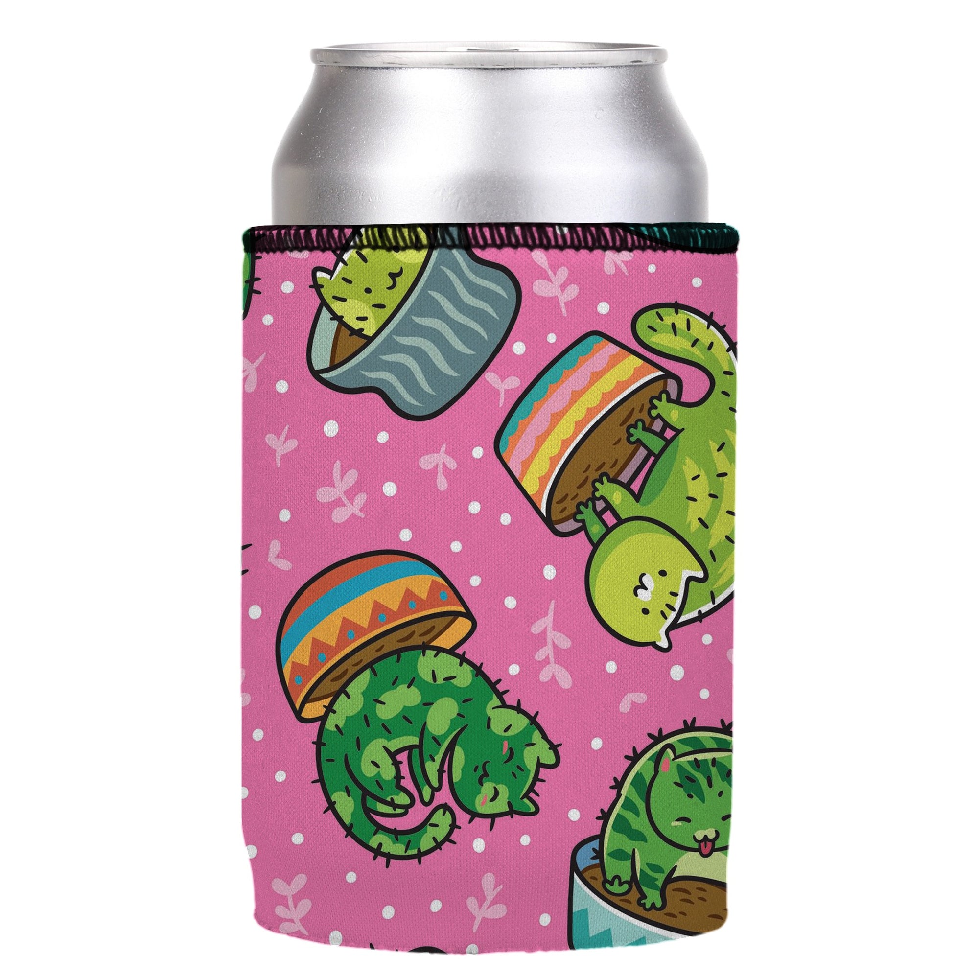 Stubbyz Cats in a Flowerpot Stubby Cooler