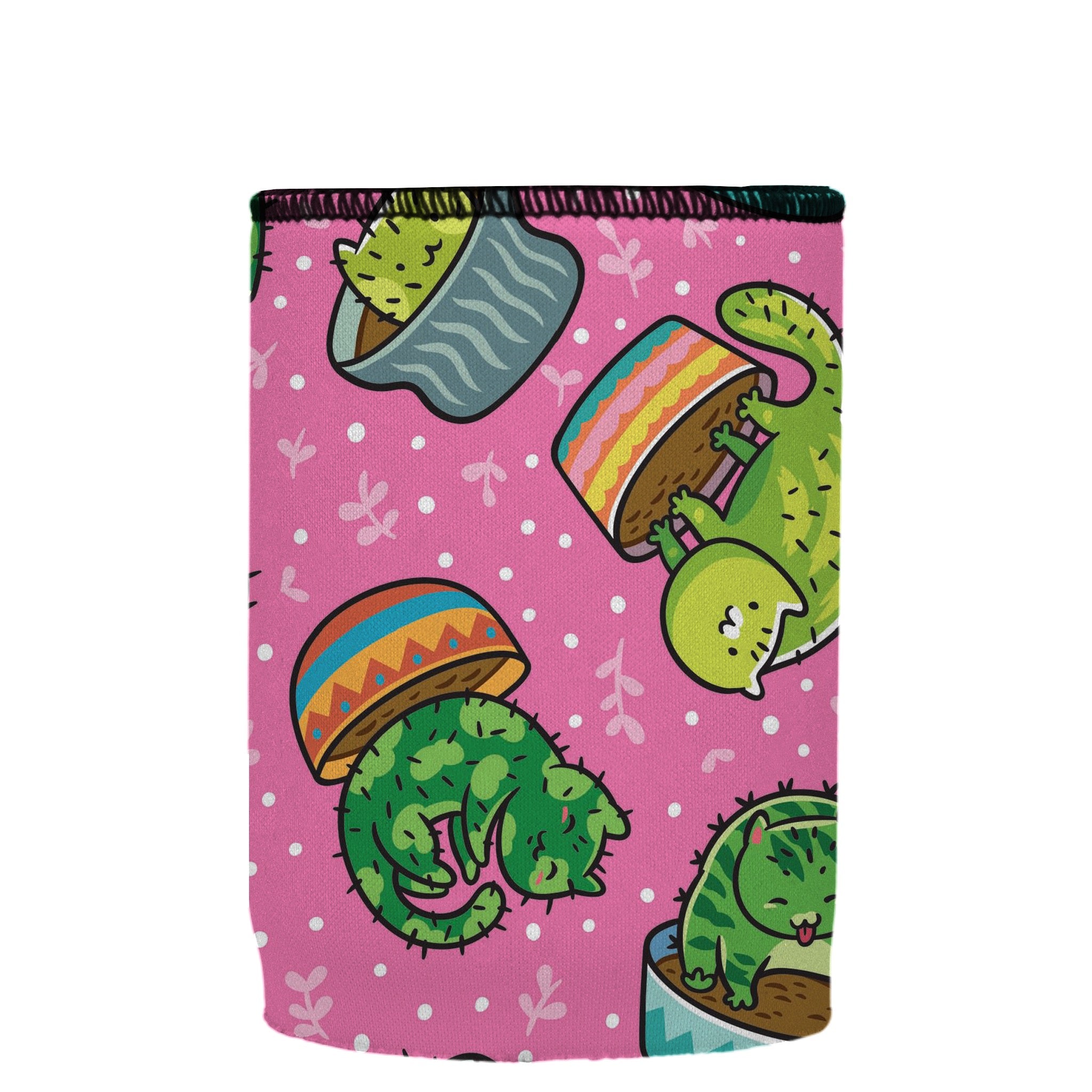 Stubbyz Cats in a Flowerpot Stubby Cooler