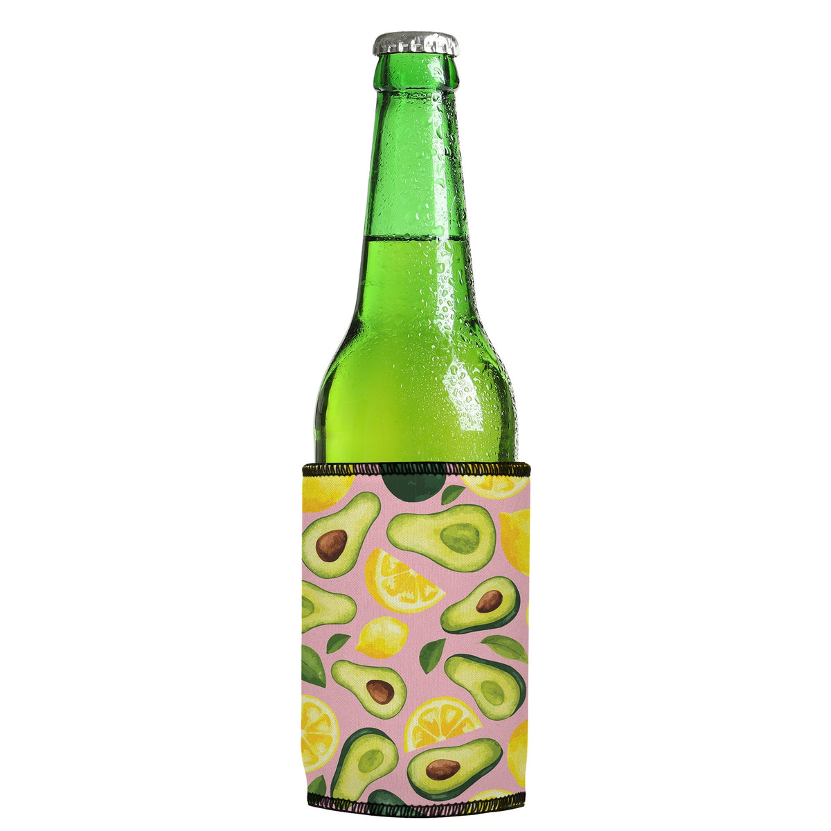 Avos & Lemons Stubbyz One Size cooler on a slim Euro-style bottle