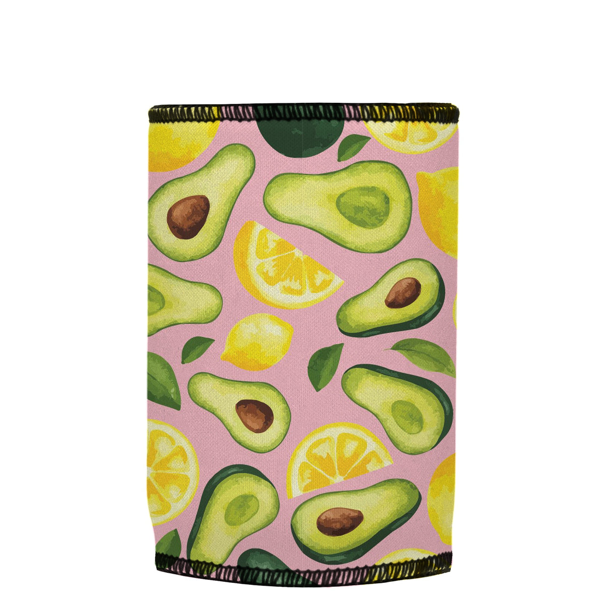 Avos & Lemons Stubbyz One Size baseless stubby cooler, shown flat