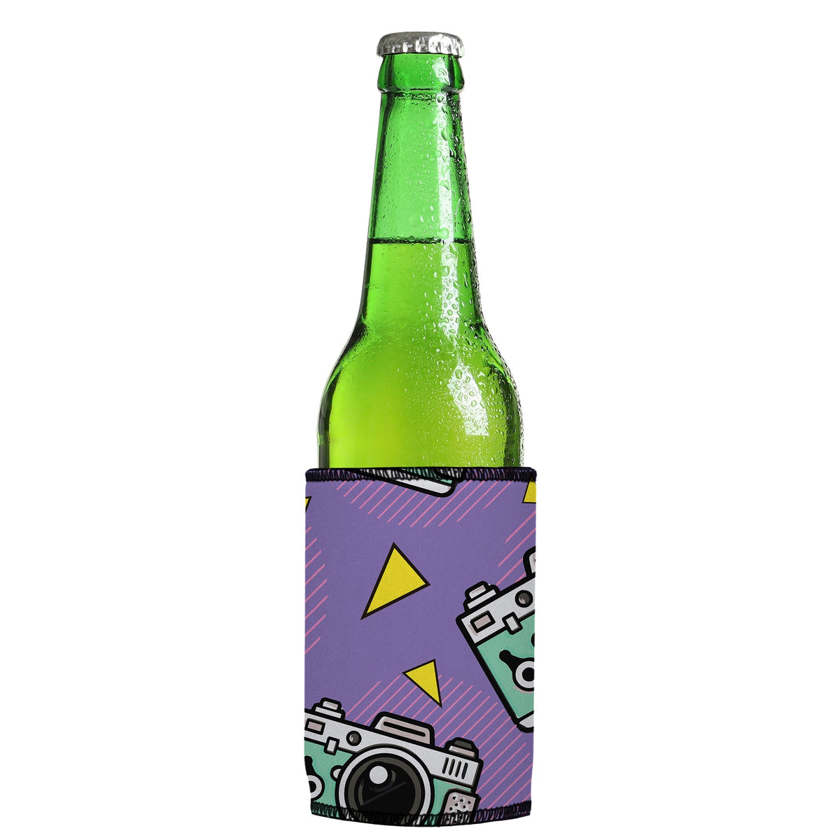 Cameras Shoot People Stubbyz One Size cooler on a slim Euro-style bottle