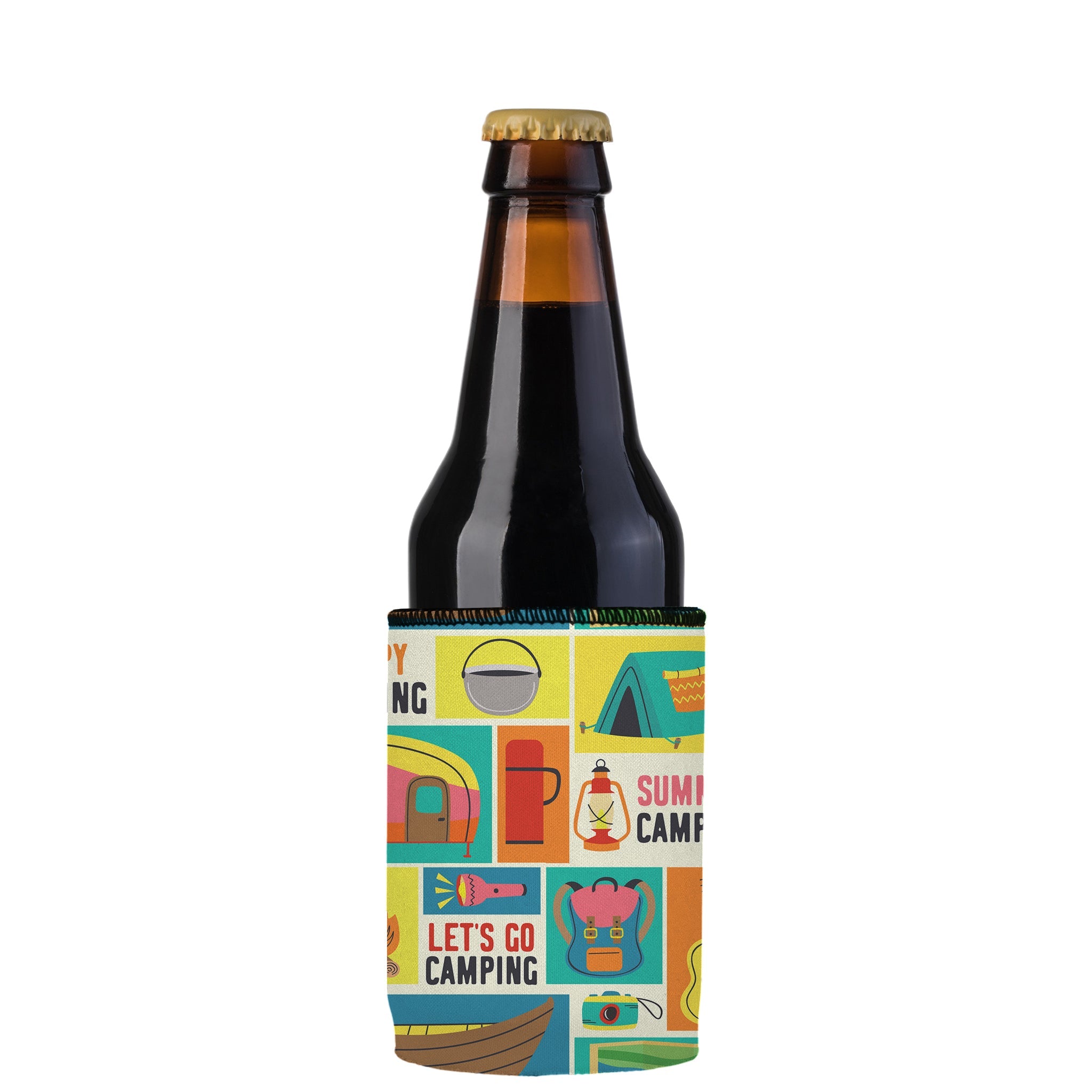 Stubbyz Happy Camping Stubby Cooler 2-Pack