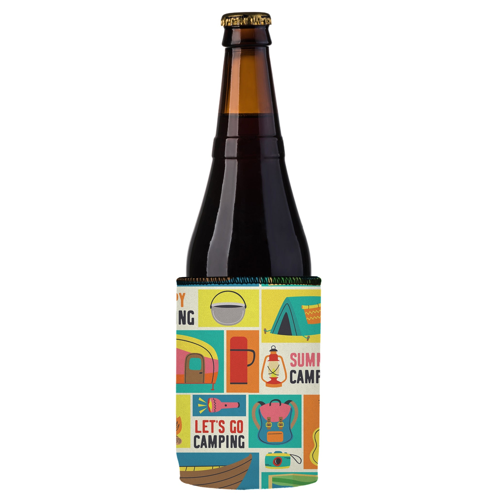 Stubbyz Happy Camping Stubby Cooler 2-Pack