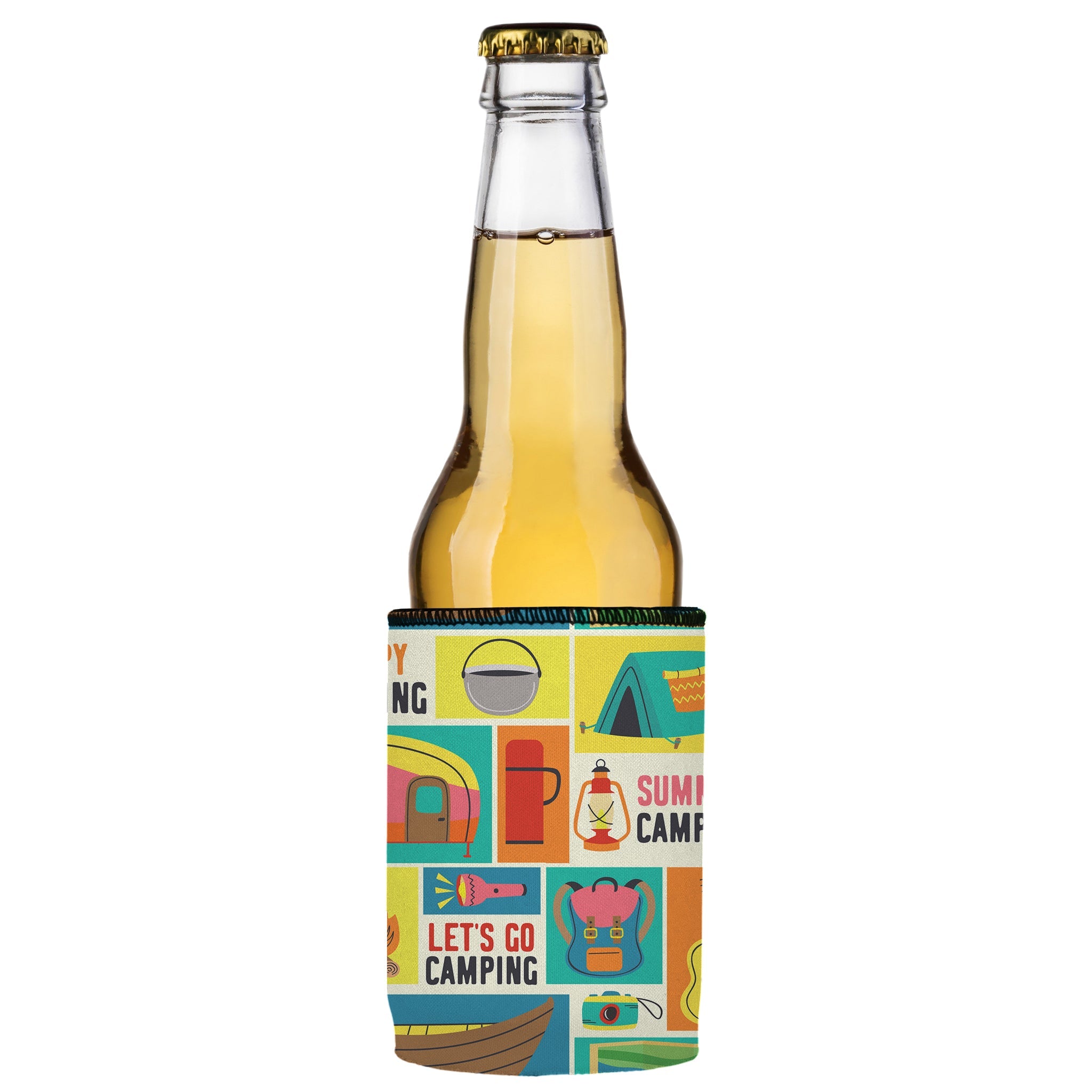 Stubbyz Happy Camping Stubby Cooler 2-Pack