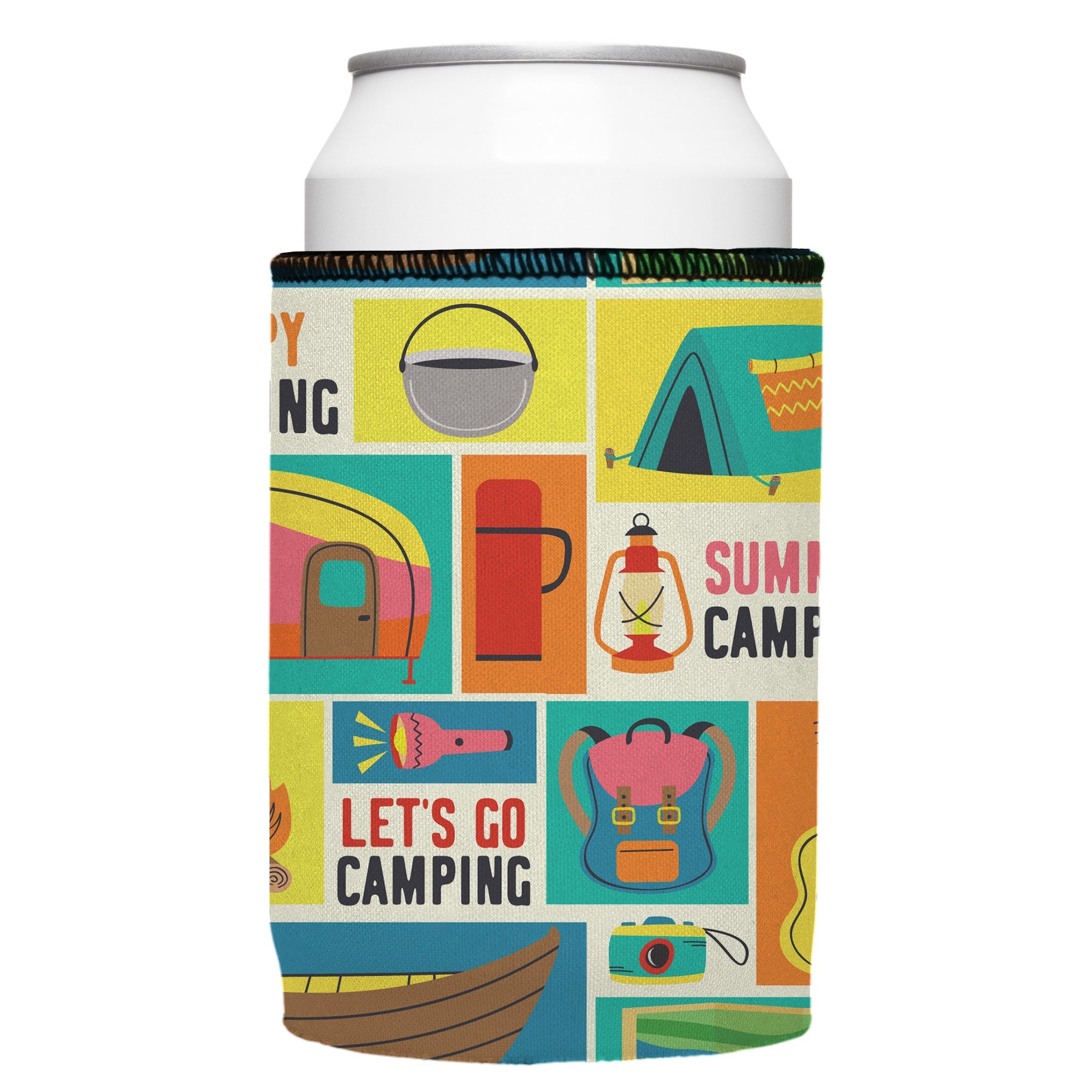 Stubbyz Happy Camping Stubby Cooler 2-Pack