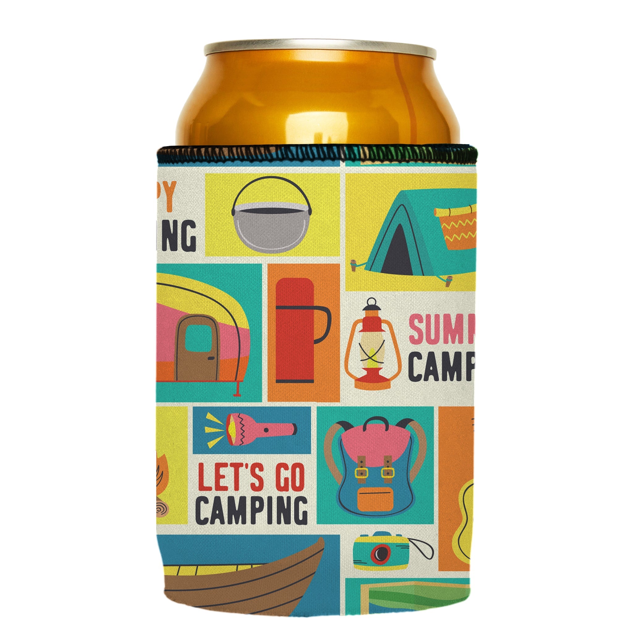 Stubbyz Happy Camping Stubby Cooler 2-Pack