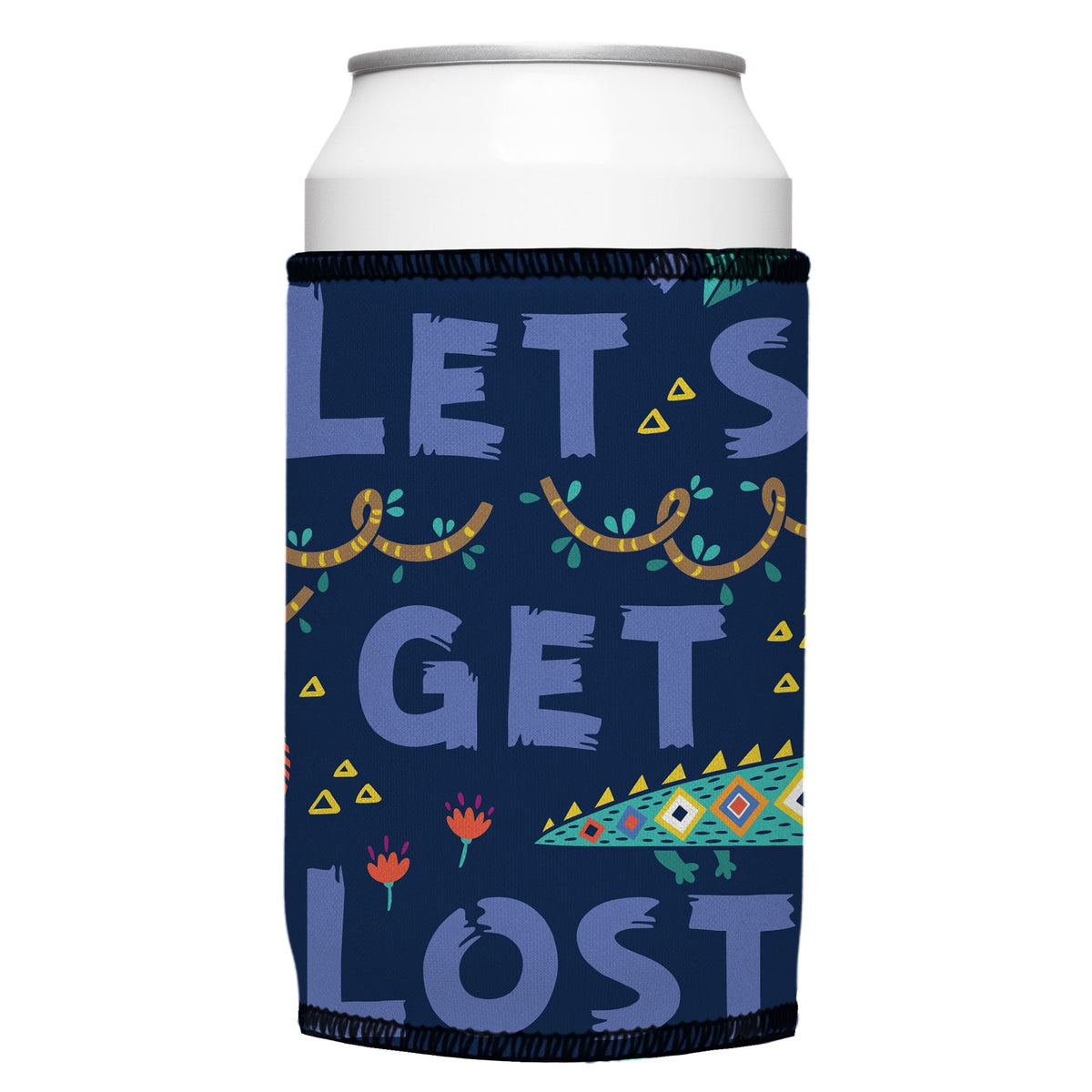 Lets Get Lost in the Wild Stubbyz One Size cooler on a standard bottle