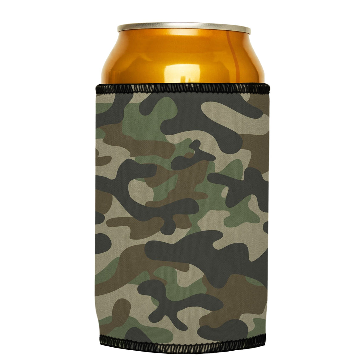 Woodland Camo Stubbyz One Size cooler on a standard can
