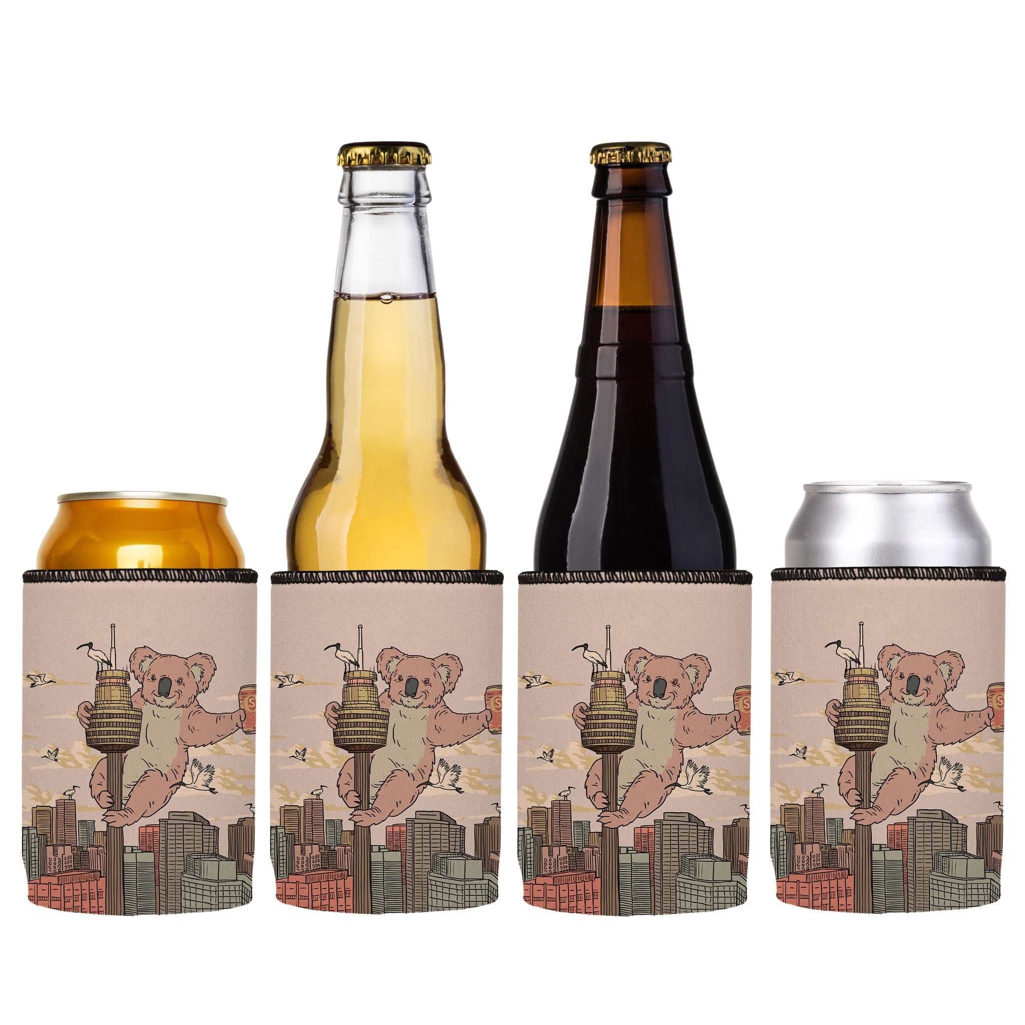 Stubbyz x Aidan Howes Koala Point Tower Stubby Cooler