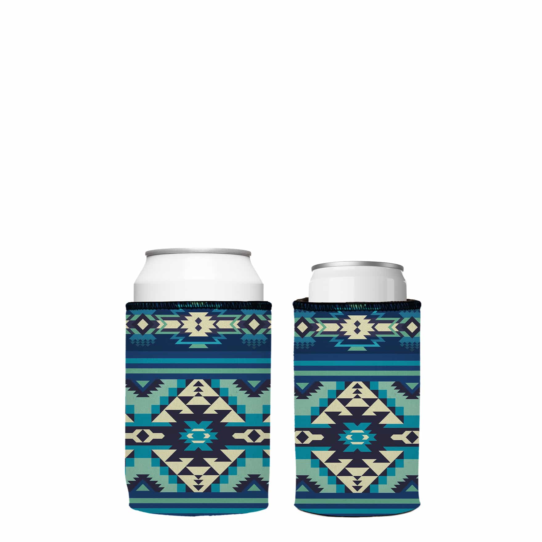 Stubbyz Blue Navajo Rug Stubby Cooler 2-Pack